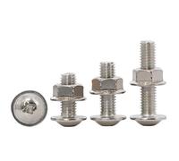 Kit d'assortiment de vis à tête creuse hexagonale et d'écrous à bride en acier inoxydable 304, boulon Allen plat(M3*5 mm40set)