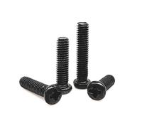 Kit d'assortiment de vis à tête cylindrique cruciforme en acier noir, 400/500/1010/2100 pièces, M1.2, M1.4, M1.6, M2, M2.5, M3, M4(Set C 1010pcs)