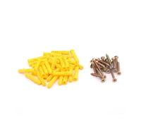 Kit d'assortiment de vis et d'ancrage for cloisons sèches, 100 pièces, 50 ancrages muraux en plastique, vis à tête plate(50set M6x30mm)