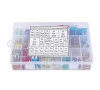 Kit d'assortiment de voiture 400 pièces, Type de lame automobile avec extracteur pour voiture camion SUV ATV bateau plastique Transparent alliage d'aluminium