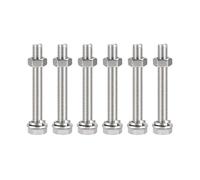 Kit d'assortiment d'écrous à boulons hexagonaux en acier inoxydable M6 M10 304, vis à tête entièrement filetée avec rondelles plates et de blocage 20-140mm 4 à 10 pièces(M10 x 35mm 8pcs)