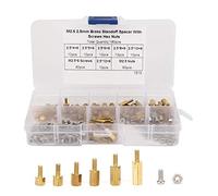 Kit d'assortiment d'écrous à vis en acier au carbone, ensemble d'entretoises unidirectionnelles de 180 pièces avec boîte de rangement robuste pour l'assemblage et la réparation de (Quoi.kh)