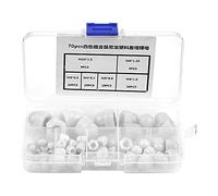 Kit D'assortiment D'écrous Borgnes Capuchon à Tête Bombée En Nylon Écrou Hexagonal Couronne Écrous Borgnes En Forme D'écrou Borgne 70 Pièces M3 M4 M5 M6 M8 M10 Noir Blanc (en Option)(blanc)