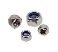 Kit d'assortiment d'écrous de blocage, filetage à gauche M4 M5 M6 M8 M10 M12 M16 304 A2 en acier inoxydable rotation inversée, insert nylon hexagonal, écrou automatique, Nylock(5pcs M12)