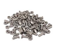 Kit d'assortiment d'écrous et de Boulons de 50 Pcs, Têtes Hexagonales en Acier Inoxydable