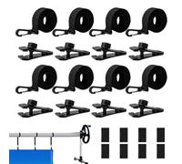 Kit d'attache pour enrouleur de bâche de piscine solaire - Kit de fixation pour couverture de piscine avec moulinet | Prise de montage simple pour piscines enterrées usage domestique hôtelier jardin