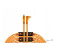 Outils de fixation TetherPro Optima 10G USB-C, 31' (9,4m), droit vers l'orange droit.
