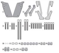 Kit D'Attaches Arrière GIVI SR5129 Pour Top Case Monokey/Monolock BMW F750/850GS