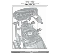 Givi Support 1111KIT – Kit de montage TE1111 pour Honda NCX/NC S 700-750 2012-2013 Noir