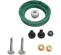 Kit d'attelage de toilettes pour norme américaine : joint de réservoir à cuvette avec boulons et joint - Kit de réparation de WC sans fuite 12 x 12 x 3 cm (sans clé)