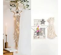 Kit d'attrape-rêves en macramé,Fil de Coton pour macramé,Fil de macramé,Fil de Coton pour Bricolage,Accessoires pour Bricolage,Artisanat,décoration macramé,tenture Murale,Attrape-rêves,étoiles