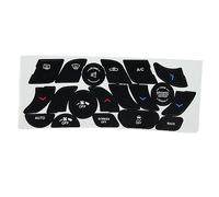 Kit D'autocollants Climatisation Voiture, A/C Controls Stickers Tableau Bord Boutons AC Control Stickers Réparation Wind Outlet Panel Dashboard Frame Cover Sticker Compatible 200 Modèles 2014-2017