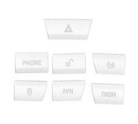 Kit d'autocollants de couverture de bouton de panneau multimédia en alliage d'aluminium argenté de 7 pièces pour Jaguar XF 2012-2015 - Tableau de bord, bouton de commande, couvercle de bouton Jaguar X