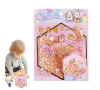 Kit d'autocollants de maison miniature, scène d'autocollants miniatures - Autocollants de scrapbooking avec effet - Créez vos propres autocollants de scène, petites scènes d'autocollants de maison