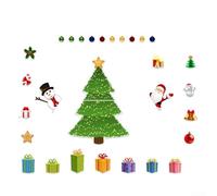 Kit d'autocollants de Noël magnétiques pour décoration de réfrigérateur, créer un arbre de vacances interactif et affichage saisonnier