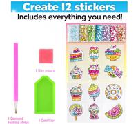 Kit D'autocollants De Peinture Au Diamant Pour Filles Et Garçons,Big Gem,Art Craft,Nairobi,Orn,Animal Sealife,Magical Mosaic,Dot,Sticky Toys,Gifts,12 Create - Type 12pcs Dessert