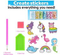 Kit D'autocollants De Peinture Au Diamant Pour Filles Et Garçons,Big Gem,Art Craft,Nairobi,Orn,Animal Sealife,Magical Mosaic,Dot,Sticky Toys,Gifts,12 Create - Type 8pcs Fashion
