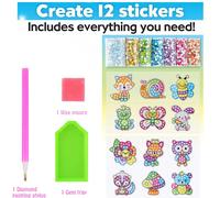 Kit D'autocollants De Peinture Au Diamant Pour Filles Et Garçons,Big Gem,Art Craft,Nairobi,Orn,Animal Sealife,Magical Mosaic,Dot,Sticky Toys,Gifts,12 Create - Type 12pcs Animal
