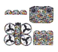 Kit d'autocollants décoratifs pour DJI Neo, DIY Autocollants imperméables pour DJI Neo Drone et télécommande, gestionnaire de batterie Accessoires Neo (5)