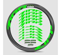 Kit d'autocollants en carbone pour roue de vélo de route Firecrest 303, couleurs vives, résistant aux rayures, coupe précise, protection UV (vert fluo + style 5)