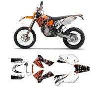 Kit D'autocollants Graphiques Moto, Compatible avec EXC 2005 2006 2007(19)