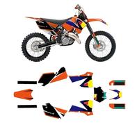 Kit D'autocollants Graphiques Moto, Compatible avec SX 125-525 2003 2004(10)