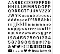 Kit d'autocollants pour les médias sociaux, noir