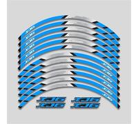 Kit D'autocollants Réfléchissants Étanches Jantes 17 Pouces Pneus Moyeux Roue Compatible pour Y&amaha pour XJ6 Pièces de Moto(Style 8)