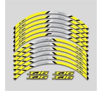 Kit D'autocollants Réfléchissants Étanches Jantes 17 Pouces Pneus Moyeux Roue Compatible pour Y&amaha pour XJ6 Pièces de Moto(Style 11)