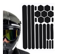 Kit d'autocollants réfléchissants noirs, autocollants de rayures réfléchissantes, sécurité de nuit, ruban réfléchissant noir adhésif pour casque de moto, scooters, vélos et landons