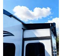 Kit d'Auvent Extensible pour Camping-car, Auvent de Toit Extensible, Couverture Complète - Aspect Propre et Homogène, Protection Robuste pour Camping-cars, Caravanes, Quintes Roues(Black,200cm/78.7in)