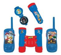 Lexibook, La Pat' Patrouille, Set d'aventurier Complet pour Enfant, Talkies-Walkies 120m, Jumelles, Lampe-Torche, Boussole, Bleu/Rouge, RPTW12PA