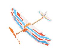 Kit d'avion à bande élastique - Mousse PP 50 x 43 cm Modèle d'avion propulsé | Planeur à hélice à deux étages à construire soi-même | Kit de jouets | Modèle d'avion éducatif fait main pour