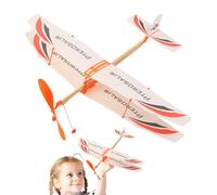 Kit d'avion avec bande en caoutchouc - Avion planeur actionné par bande de caoutchouc | Kit de modèle biplan, modèles d'avion Rubberr Bandd, Jouets Modèle d'avion lancés à la main | Kitt Biplano