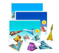Kit d'avion en papier pour - 108 feuilles de papier créatif pré-creasé - Jouets éducatifs pour filles et garçons - Activités d'apprentissage de la preschool pour anniversaire, vacances, école