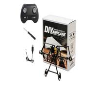 Kit d'avion en Papier RC, Unité De De Jouet d'avion À Monter Soi-même avec Stabilisateur De Gyroscope, Avion À Voilure Fixe Télécommandé Électrique, Système De Mini Bâton De Vol À Double Hél