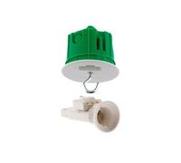 Zenitech Kit DCL point de centre Ø67 mm pour murs pleins – Fiche, douille E27, crochet NF – Vert