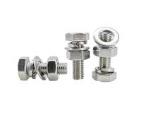 Kit de 1/5/10/20 vis, écrous et rondelles hexagonaux en acier inoxydable 304 (M6, M8, M10, M12, M16, M20) for travaux métallurgie(M10x40mm(5Pcs))