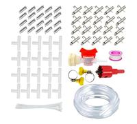Kit de 10/20 pièces anti-fuite pour animaux de compagnie comprenant un tuyau en PVC et un arroseur galvanisé pour lapins, hamsters, arroser l'eau potable