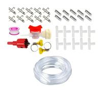 Kit de 10/20 pièces anti-fuite pour animaux de compagnie comprenant un tuyau en PVC et un arroseur galvanisé pour lapins, hamsters, arroser l'eau potable