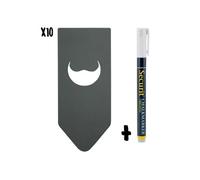 kit de 10 ardoisines bouteilles | Ecriture double face Securit