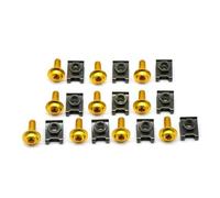 Kit De 10 Boulons Et Écrous De Carénage pour Moto pour B&MW S1000RR, S1000R, HP4, R1200GS, F650GS, F800GS, F800R, F700GS, 6 Mm Écrous boulons et Vis(Or)