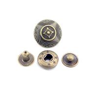Kit de 10 boutons-pression en laiton et acier inoxydable, réparation de housses de bateau, cuir et toile,Couleur 6,10 ensembles