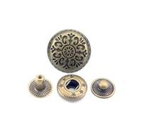 Kit de 10 boutons-pression en laiton et acier inoxydable, réparation de housses de bateau, cuir et toile,Couleur 13,10 ensembles