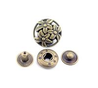 Kit de 10 boutons-pression en laiton et acier inoxydable, réparation de housses de bateau, cuir et toile,Couleur 8,10 ensembles