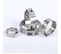 Kit de 10 colliers de serrage à une oreille en acier inoxydable 304 - Tailles ajustables for diverses applications(9.6-11.3mm)