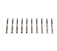 Kit de 10 embouts de tournevis cruciformes avec aimants compatibles avec les pointes H2, embouts longs antidérapants en alliage d'acier pour tournevis électriques, tige hexagonale de 6,35 mm, 50 mm