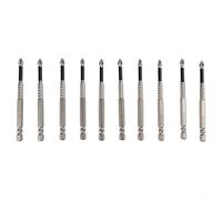 Kit de 10 embouts de tournevis cruciformes avec aimants compatibles avec les pointes H2, embouts longs antidérapants en alliage d'acier pour tournevis électriques, tige hexagonale de 6,35 mm, 50 mm