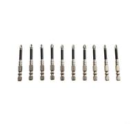 Kit de 10 embouts de tournevis cruciformes avec tige hexagonale magnétique de 6,35 mm, compatibles avec les forets longs H2 de 50 mm à 150 mm, embouts de tournevis antidérapants en alliage d'acier