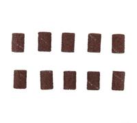 Kit de 10 manchons abrasifs en oxyde d'aluminium avec mandrins en caoutchouc auto-extensibles compatibles avec outils rotatifs, compatible avec tambour (petit cercle)